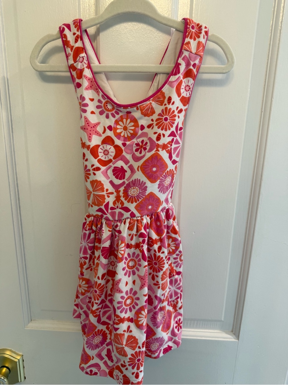 Little Sleepies Pink and Orange Floral Tank Dress